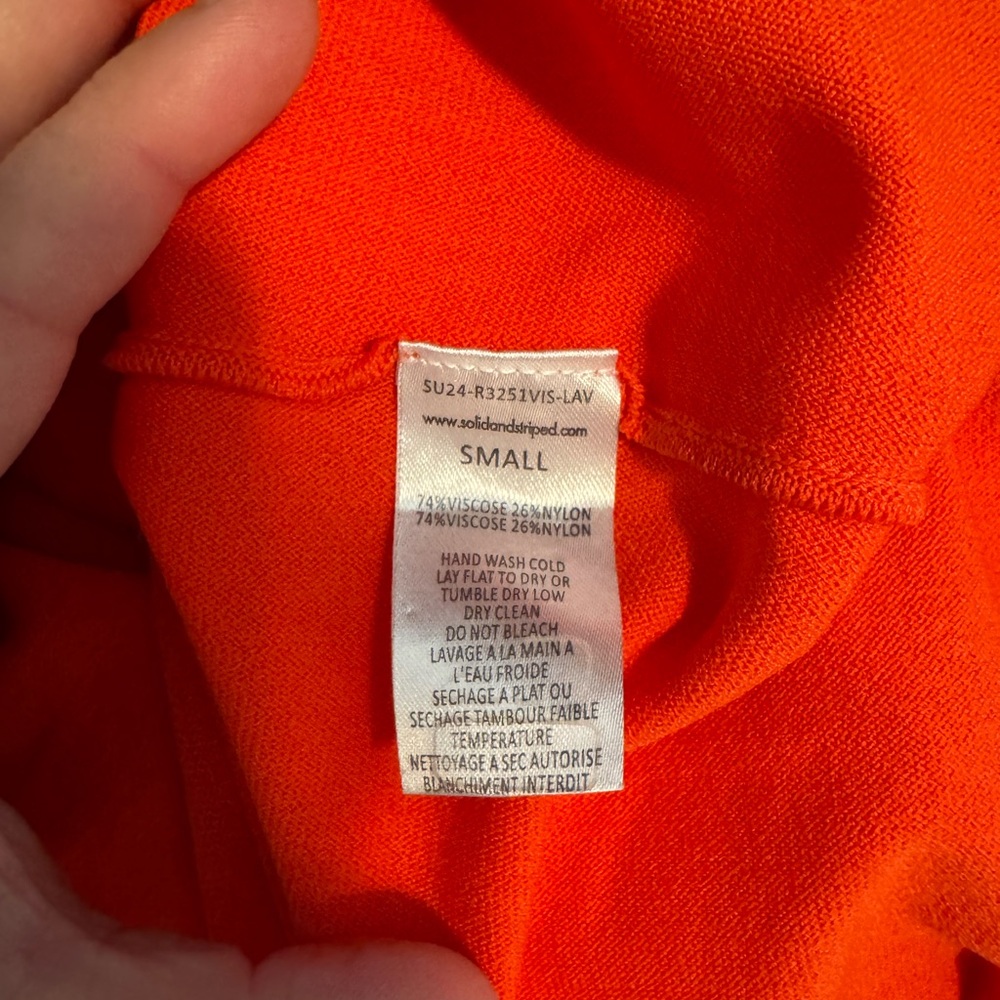 SOLID & STRIPED Strapless Orange-Red Maxi Dress - image 8